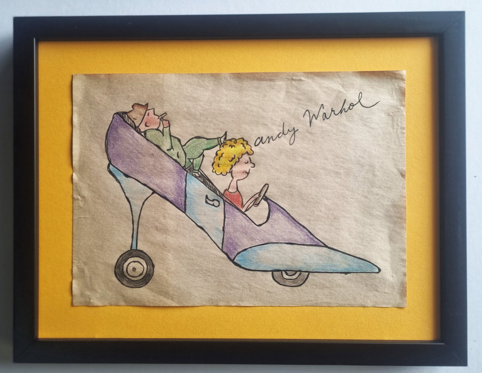 Andy Warhol hand drawing and signed (1 of 1)