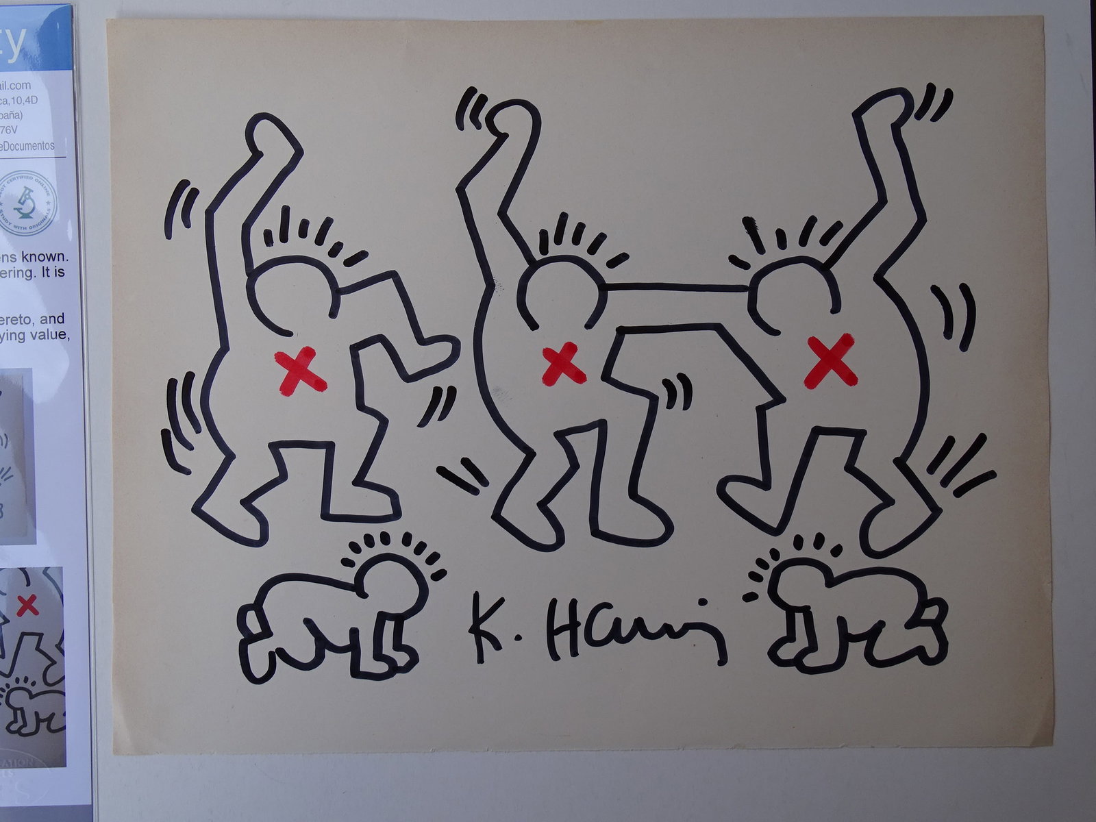 Keith Haring, hand signed, drawing (1 of 7)
