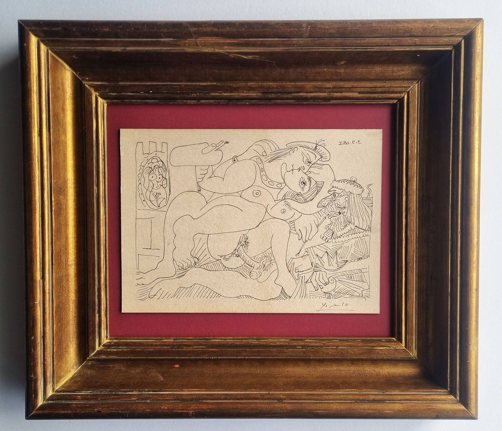 Pablo Picasso , hand drawing and signed (1 of 2)