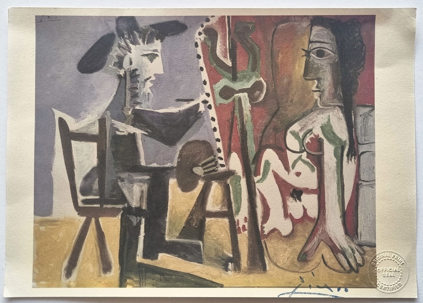 Vintage Litograph Print Signed by Pablo Picasso (1 of 1)