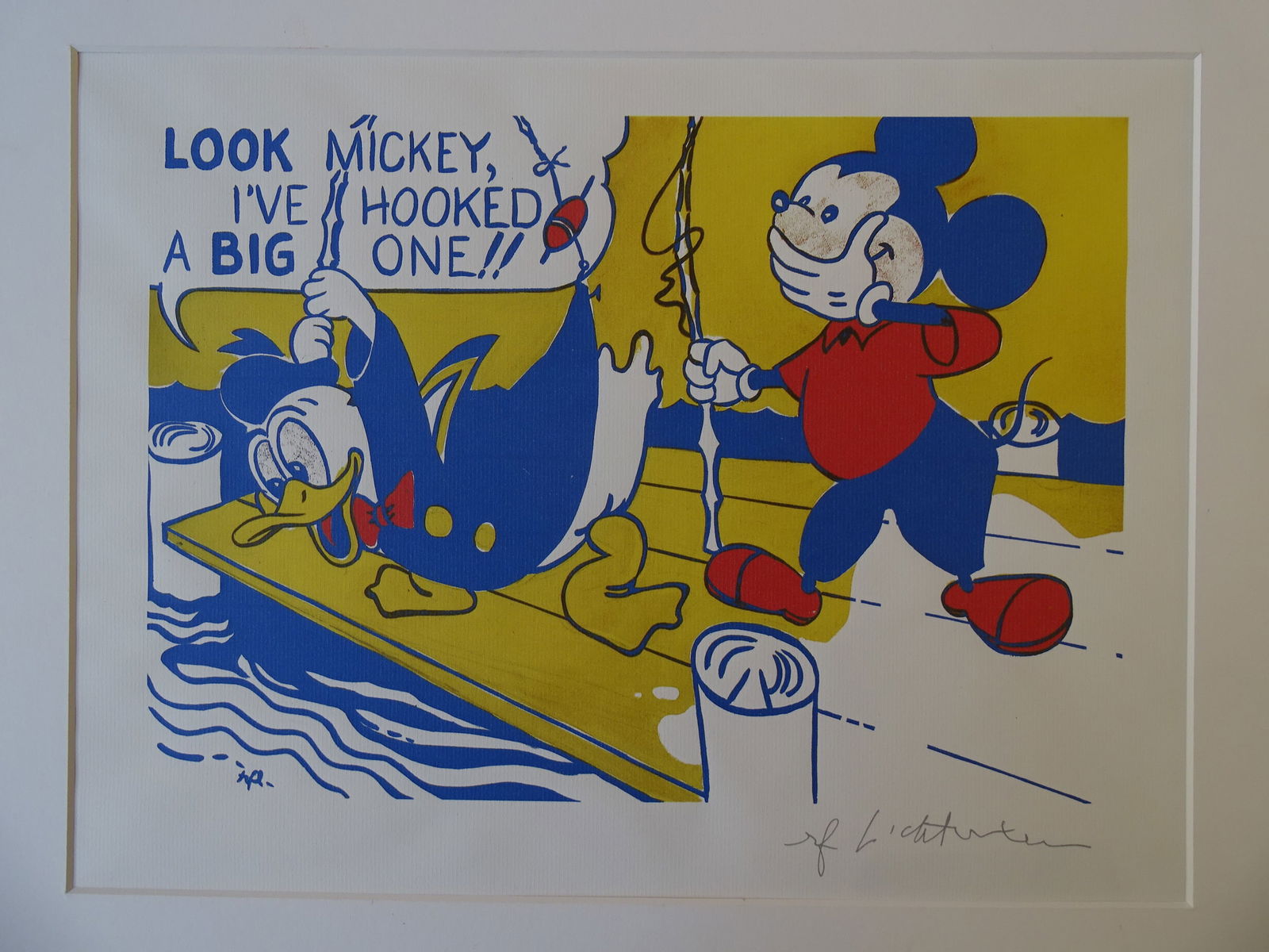 Roy Lichtenstein, Mickey Mouse: Roy Lichtenstein, 50x40cm including the mat, signed in print.