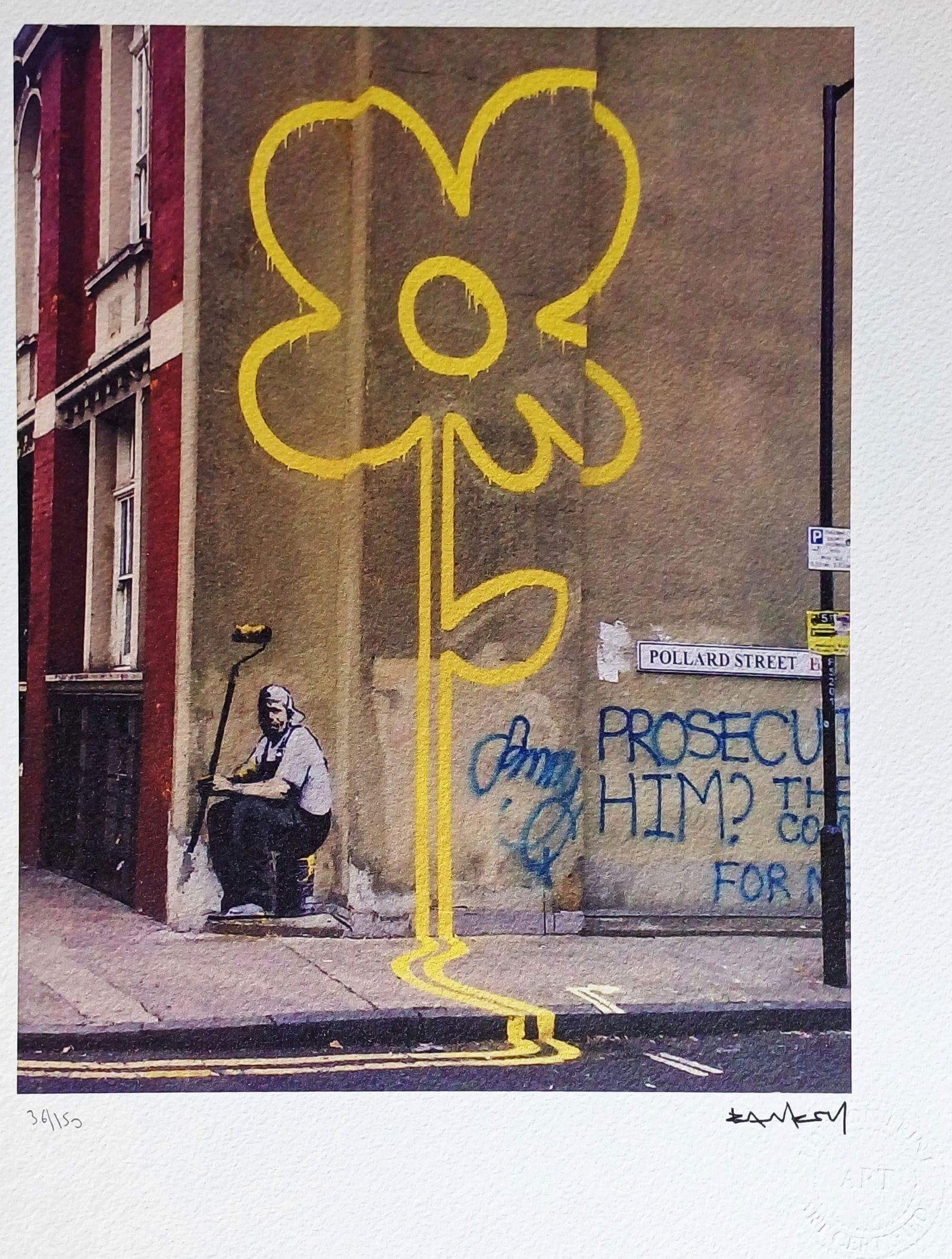 Banksy , Lithographie Signed , numbered COA (1 of 4)