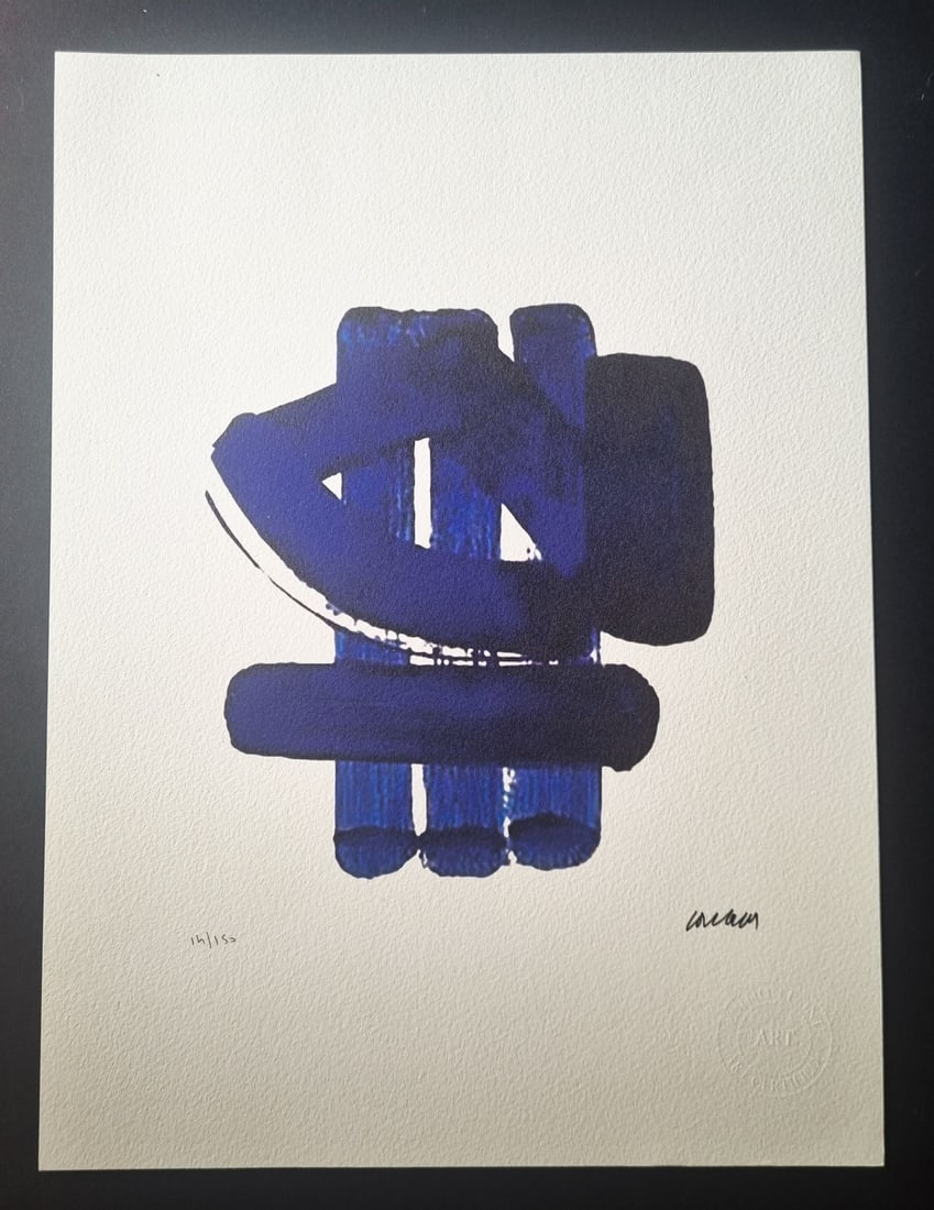 Pierre soulages ,Lithographie Signed , numbered COA (1 of 5)