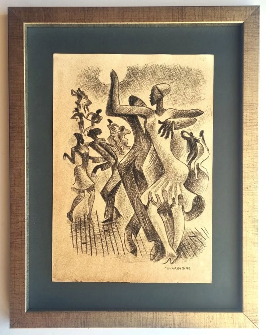 Miguel Covarrubias, hand drawing and signed (1 of 3)
