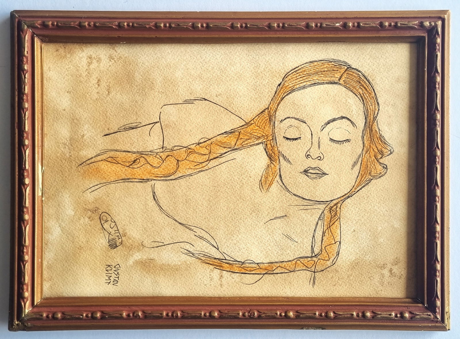 Gustav Klimt- drawing hand signed (1 of 2)