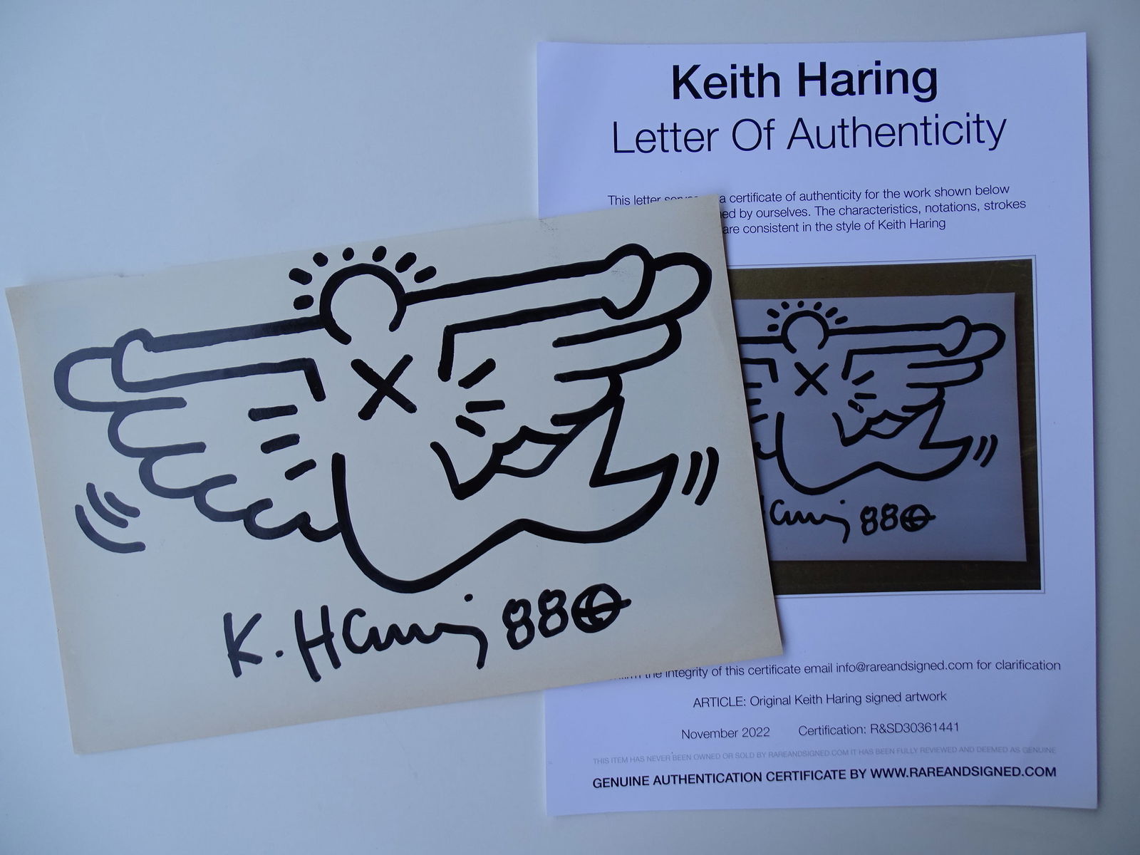 Keith Haring, hand signed, drawing (1 of 9)