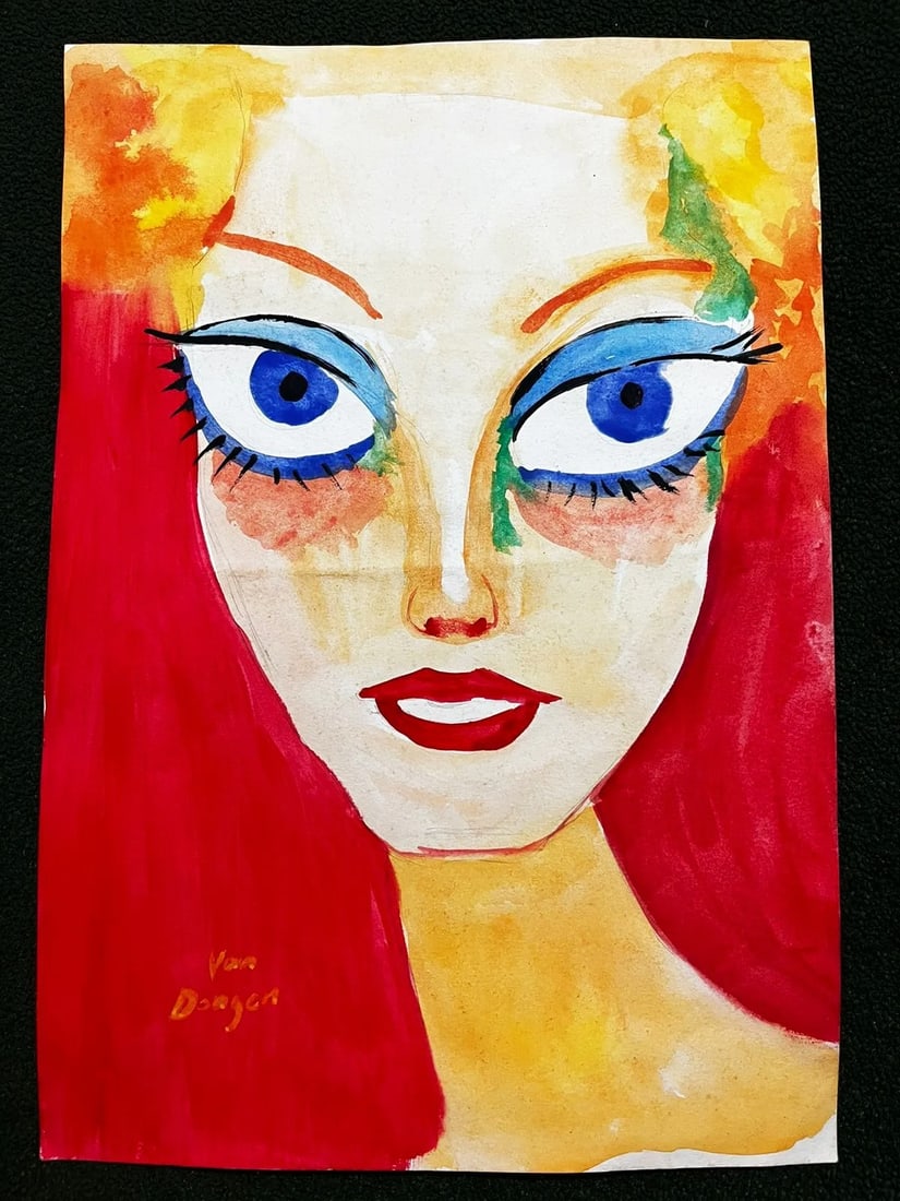 Gerda Wegener Drawing: Drawing ATTRIBUTED to Gerda Wegener , handmade and hand signed. Measurements: 23 x 33 cm.With frame