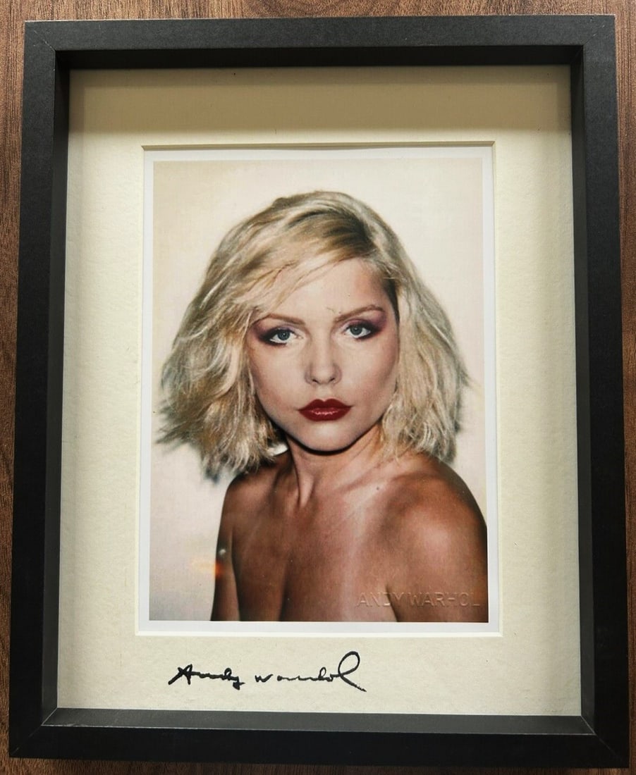 Andy Warhol Signed, Embossed Debbie Harry Polaroid (1980) Framed (1 of 2)