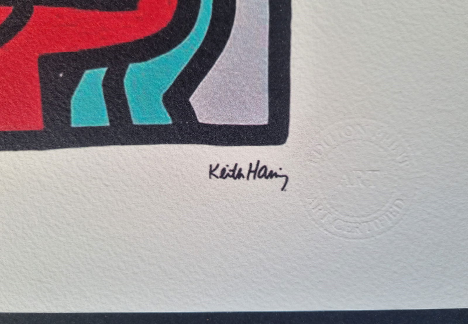 Keith Haring ,Lithographie Signed , numbered COA (1 of 2)
