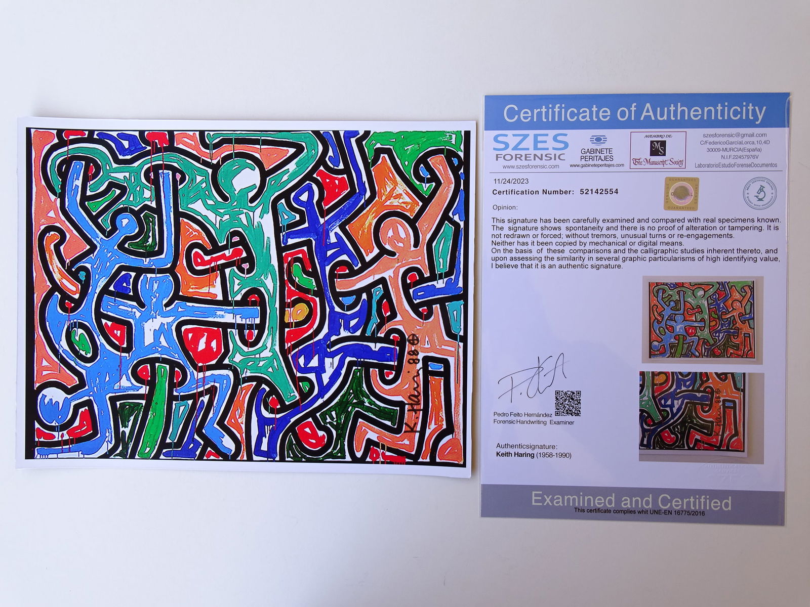 Keith Haring, hand signed print with COA (1 of 4)
