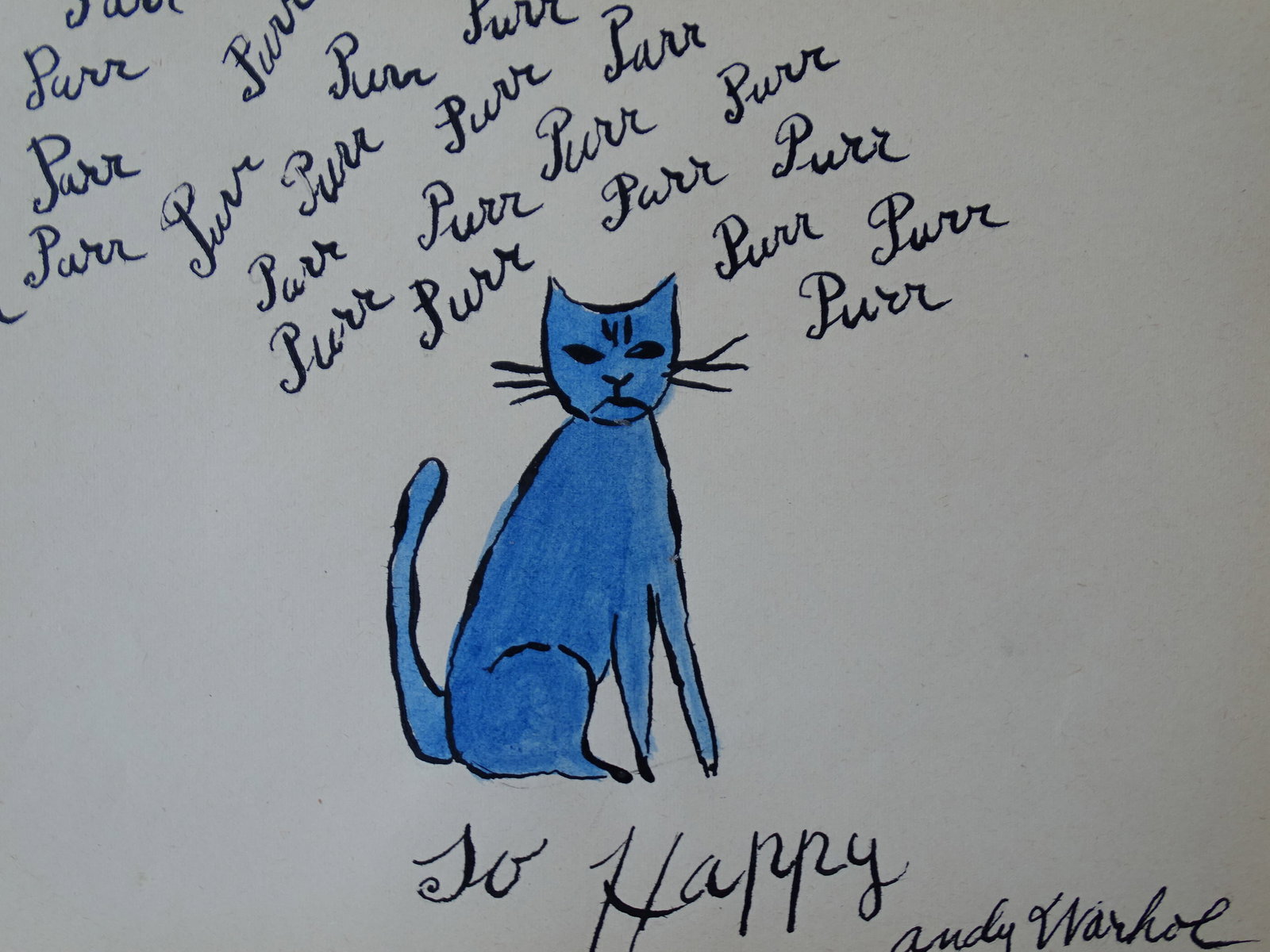 Andy Warhol, hand signed drawing (1 of 5)