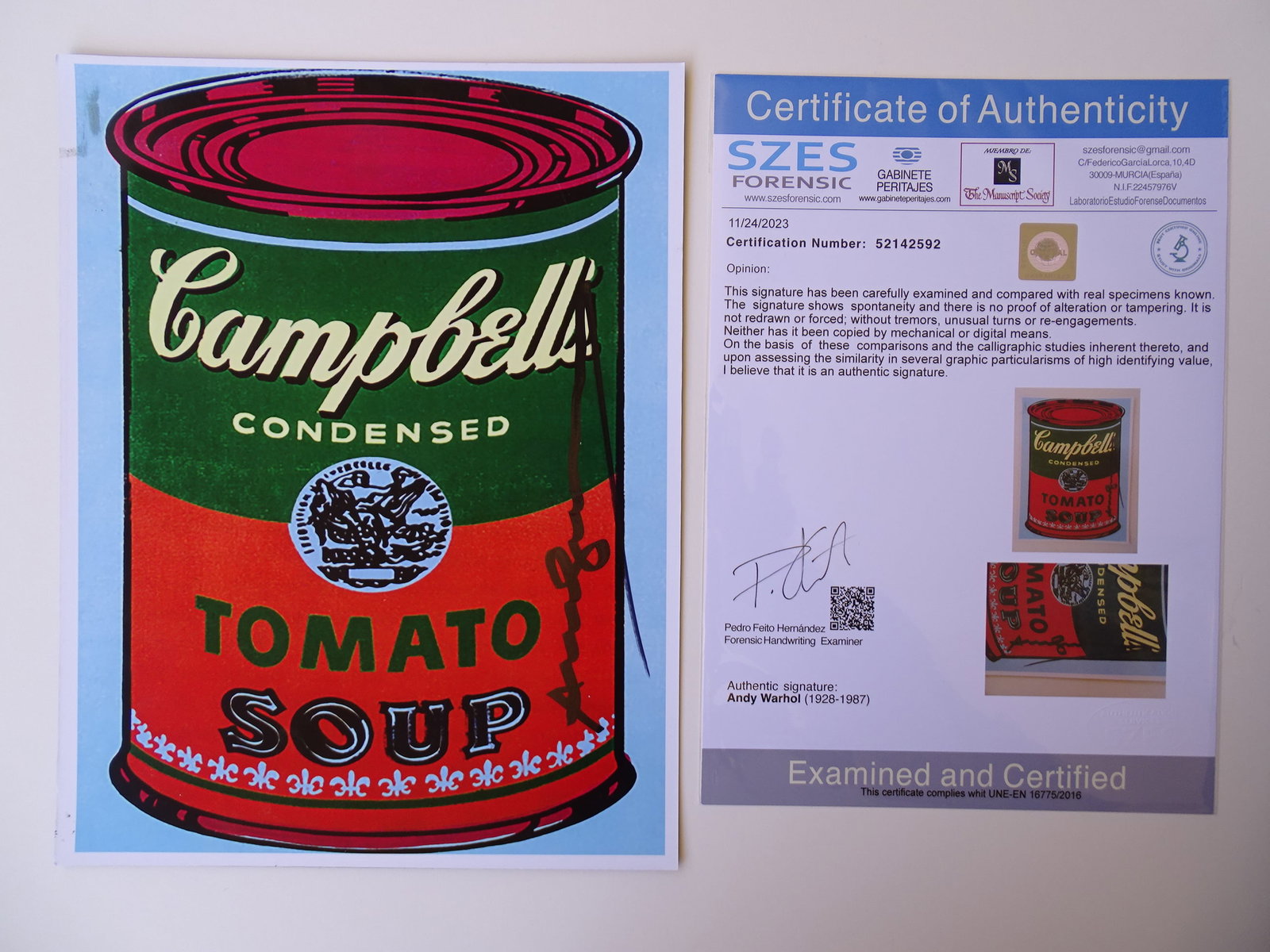 Andy Warhol, hand signed (1 of 6)