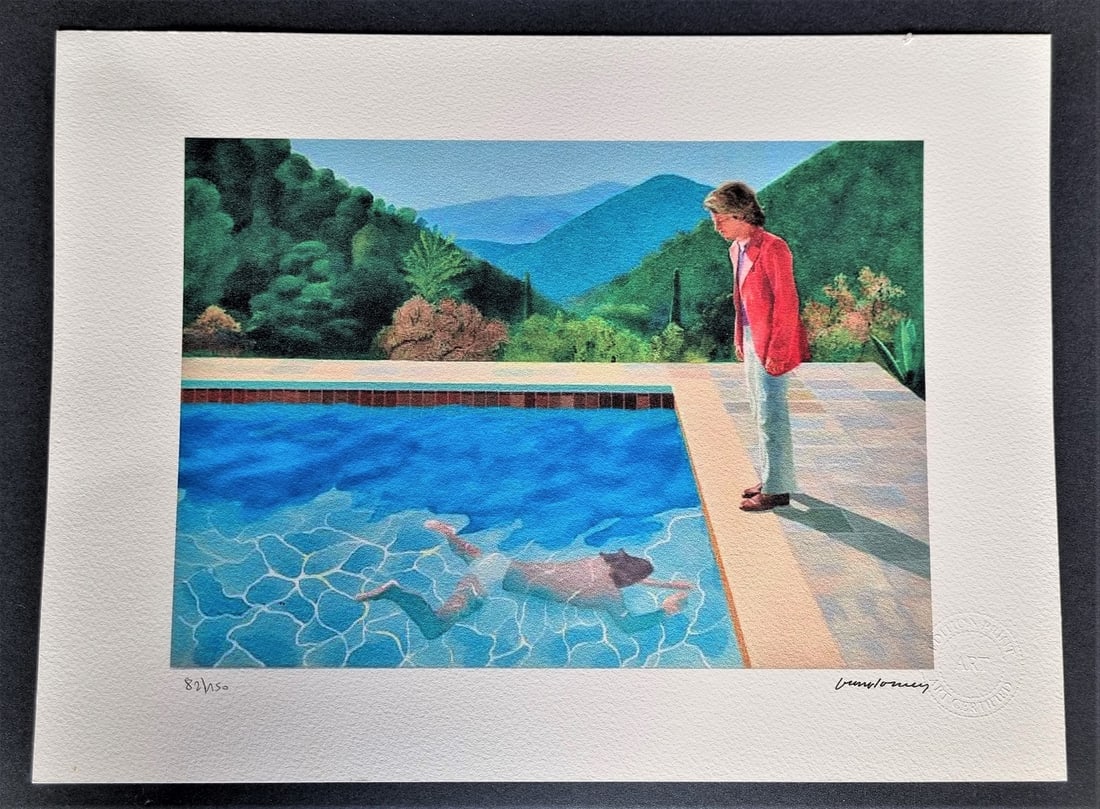 David Hockney ,Lithographie Signed , numbered COA (1 of 5)