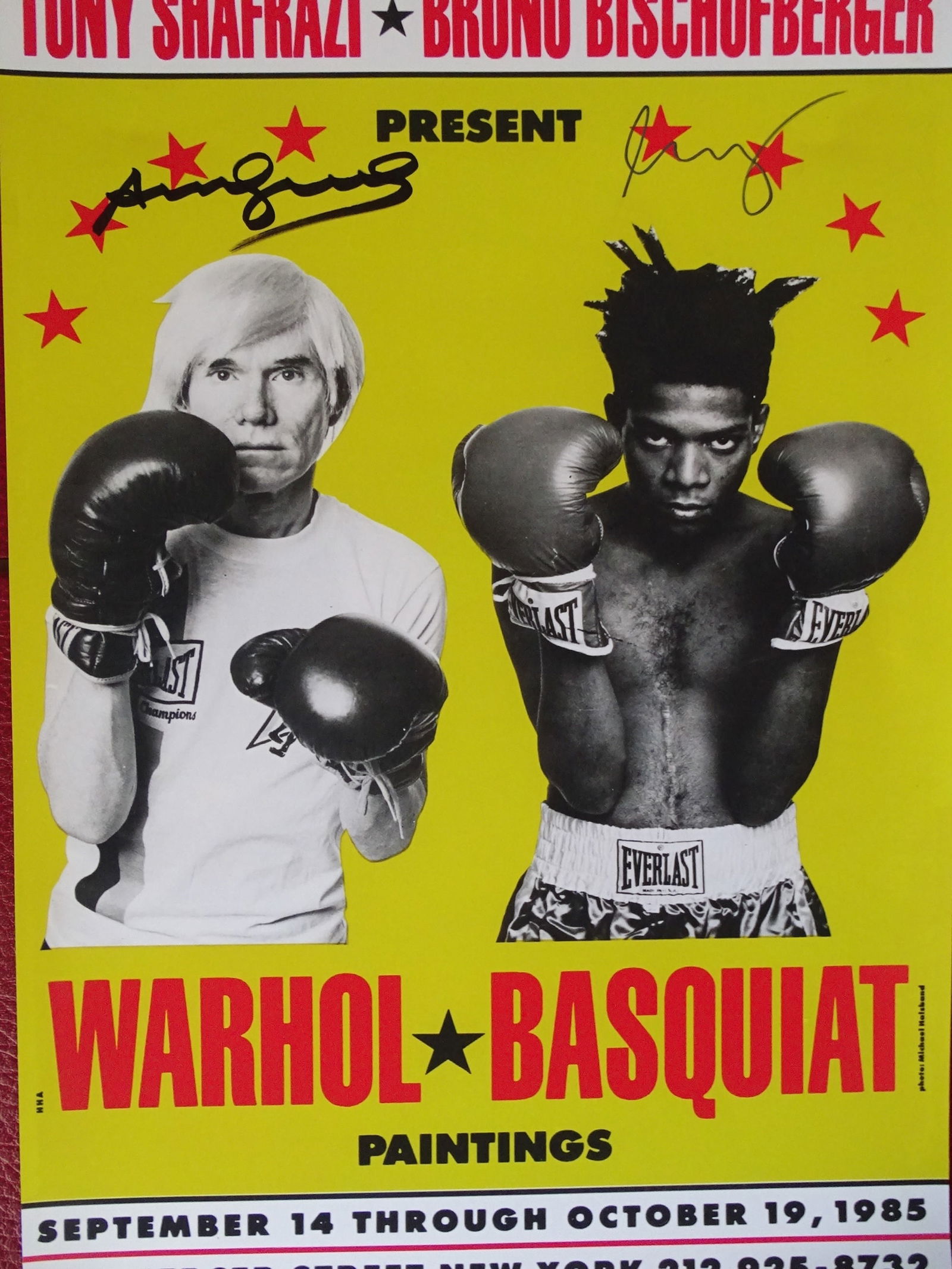 Andy Warhol and Jean Michel Basquiat, hand signed (1 of 5)