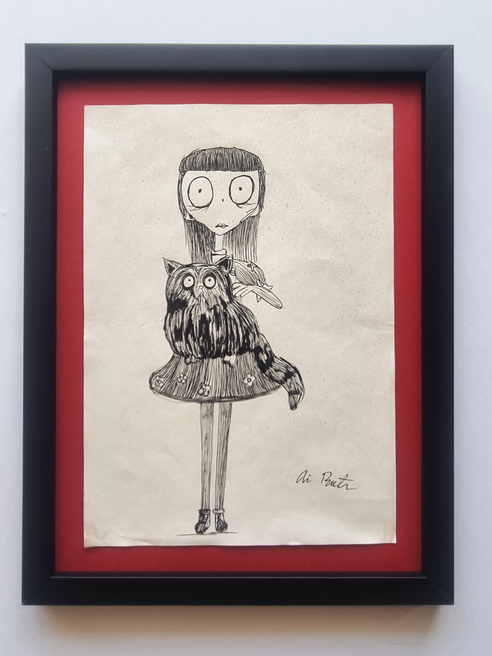 Tim Burton. Drawing- hand signed, Dimensions: 33 x 23 cm (1 of 2)