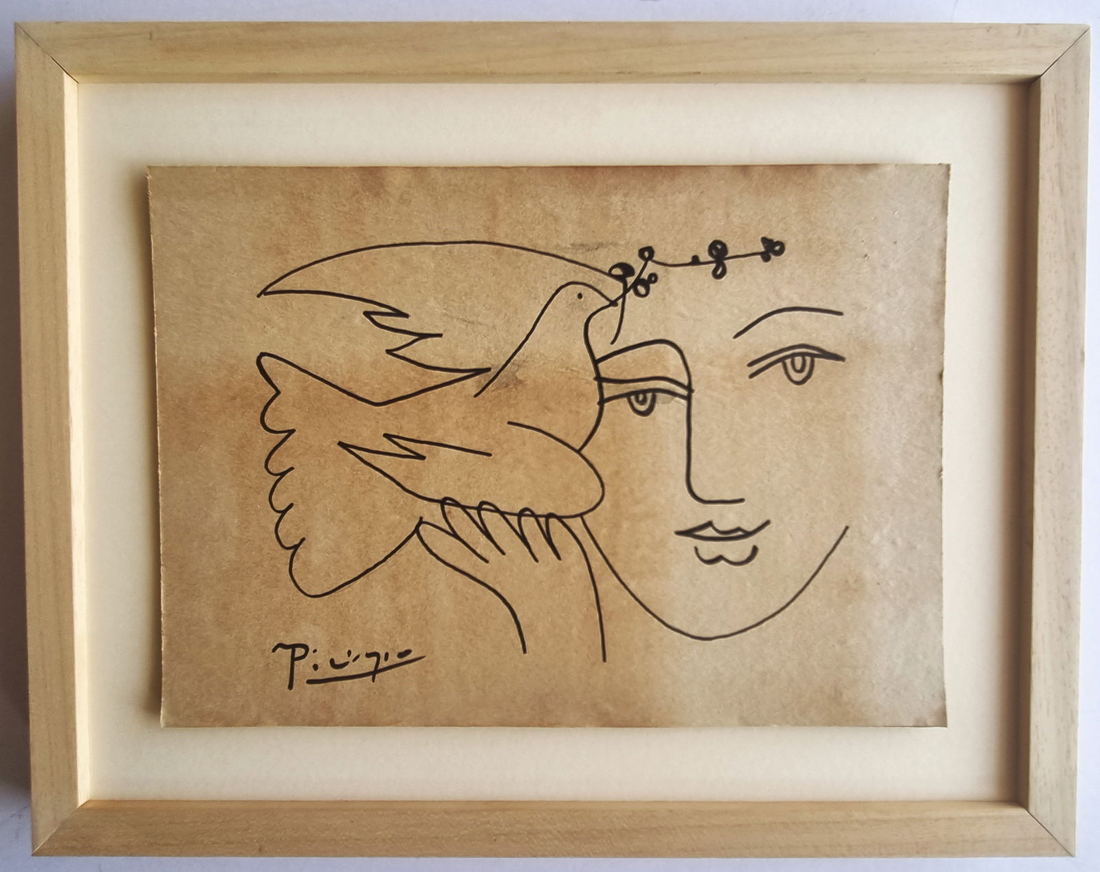 Pablo Picasso , hand drawing and signed (1 of 1)