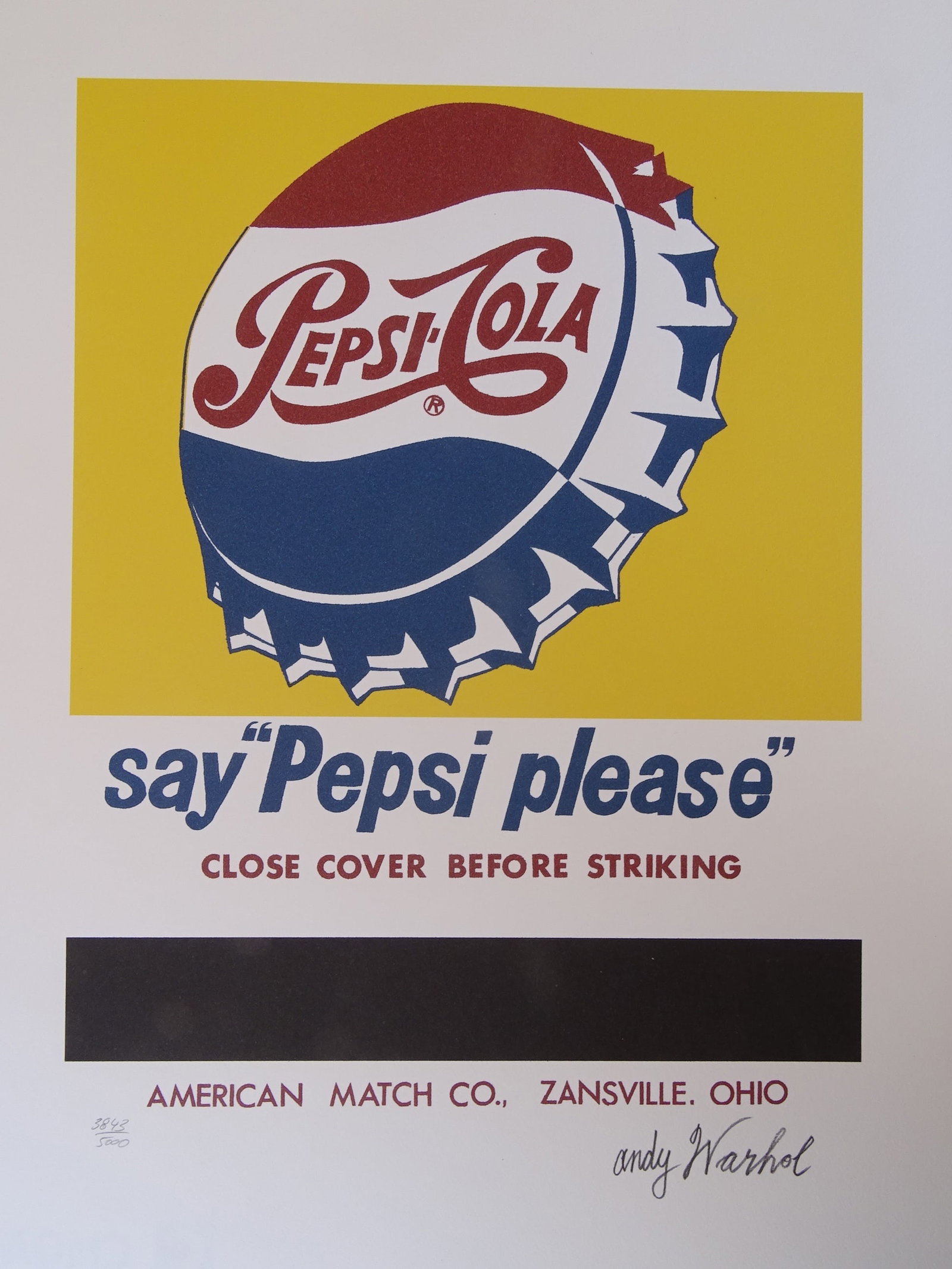 Andy Warhol, Pepsi: Andy Warhol, Pepsi, lithography, ca 50x40cm including the mat, signed in stone and hand numbered