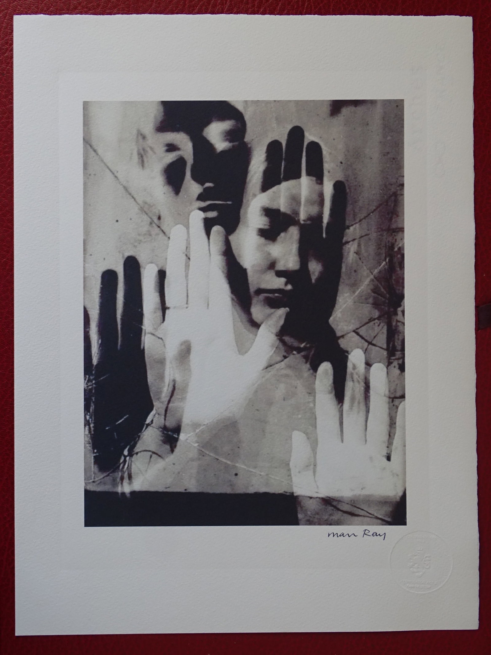 Man Ray (Emmanuel Radnitsky, dit, 1890-1976): Man Ray ,ca 38x28.5cmm, archess paper, embossed seal, phototype heliogravure.Man Ray was a significant contributor to the Dada and Surrealist movements, although his ties to each were informal. He pro