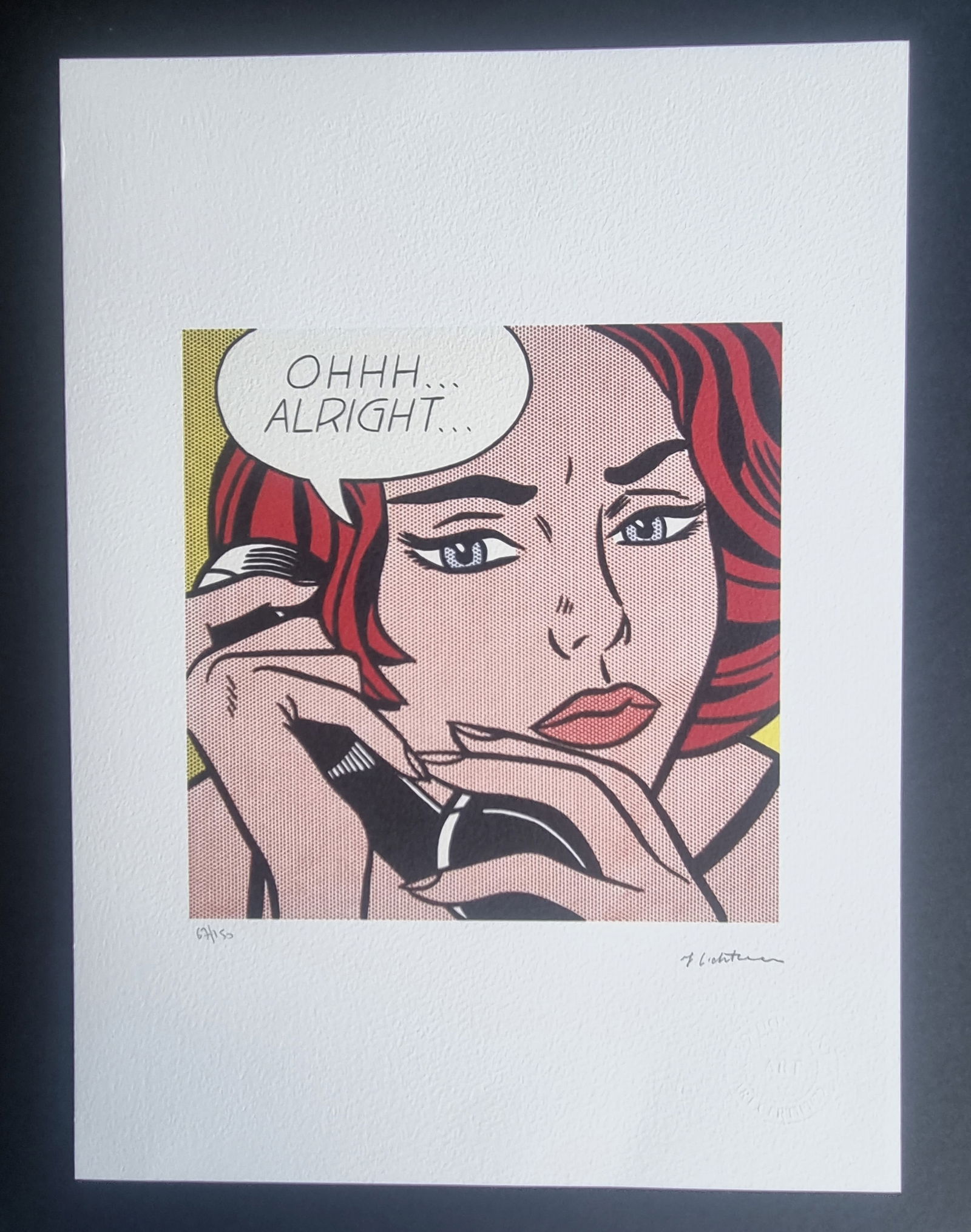 Roy Lichtenstein ,Lithographie Signed , numbered COA (1 of 3)
