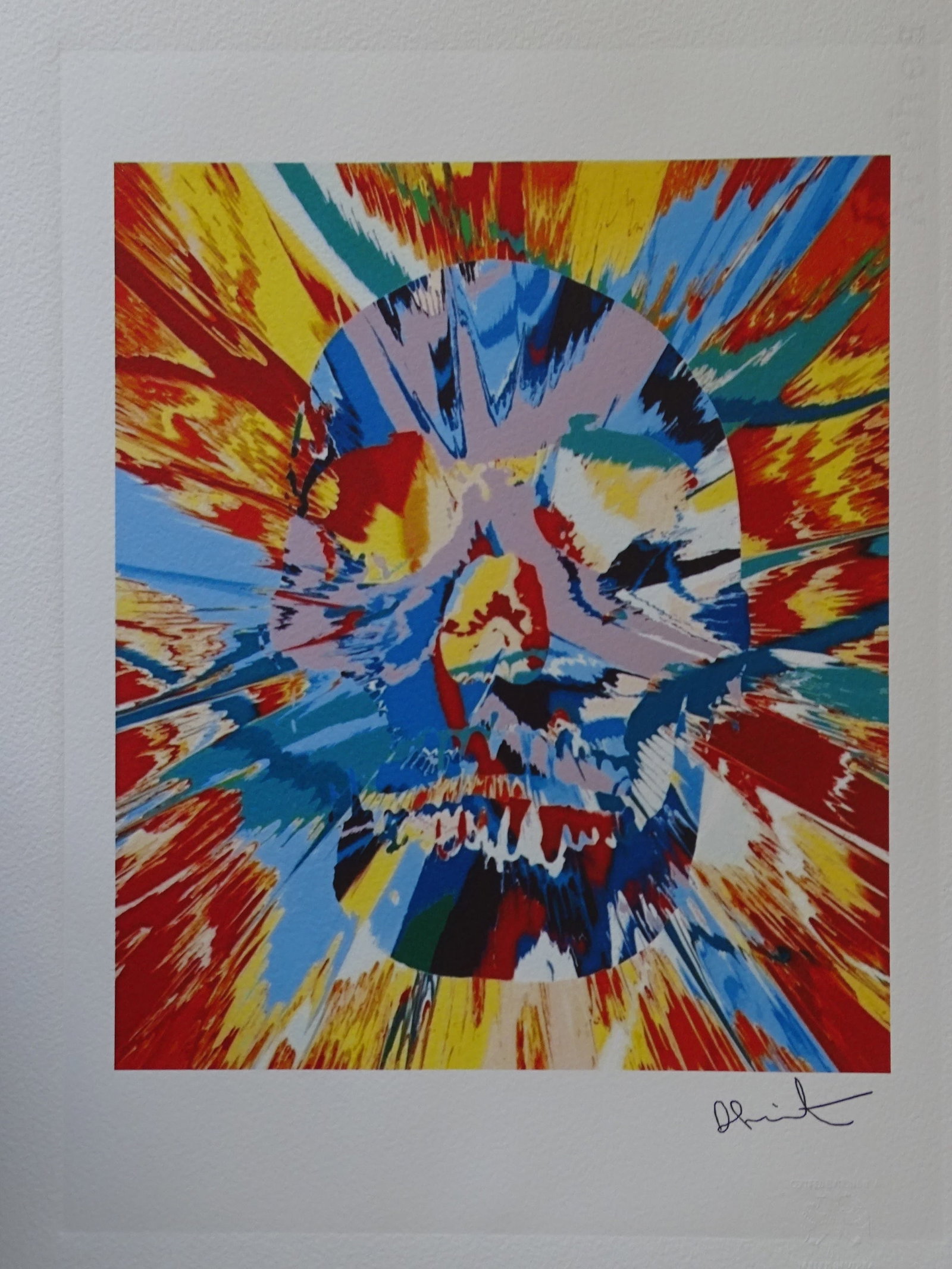 Damien Hirst: Damien Hirst,ca 38x28.5cmm, archess paper, embossed seal.