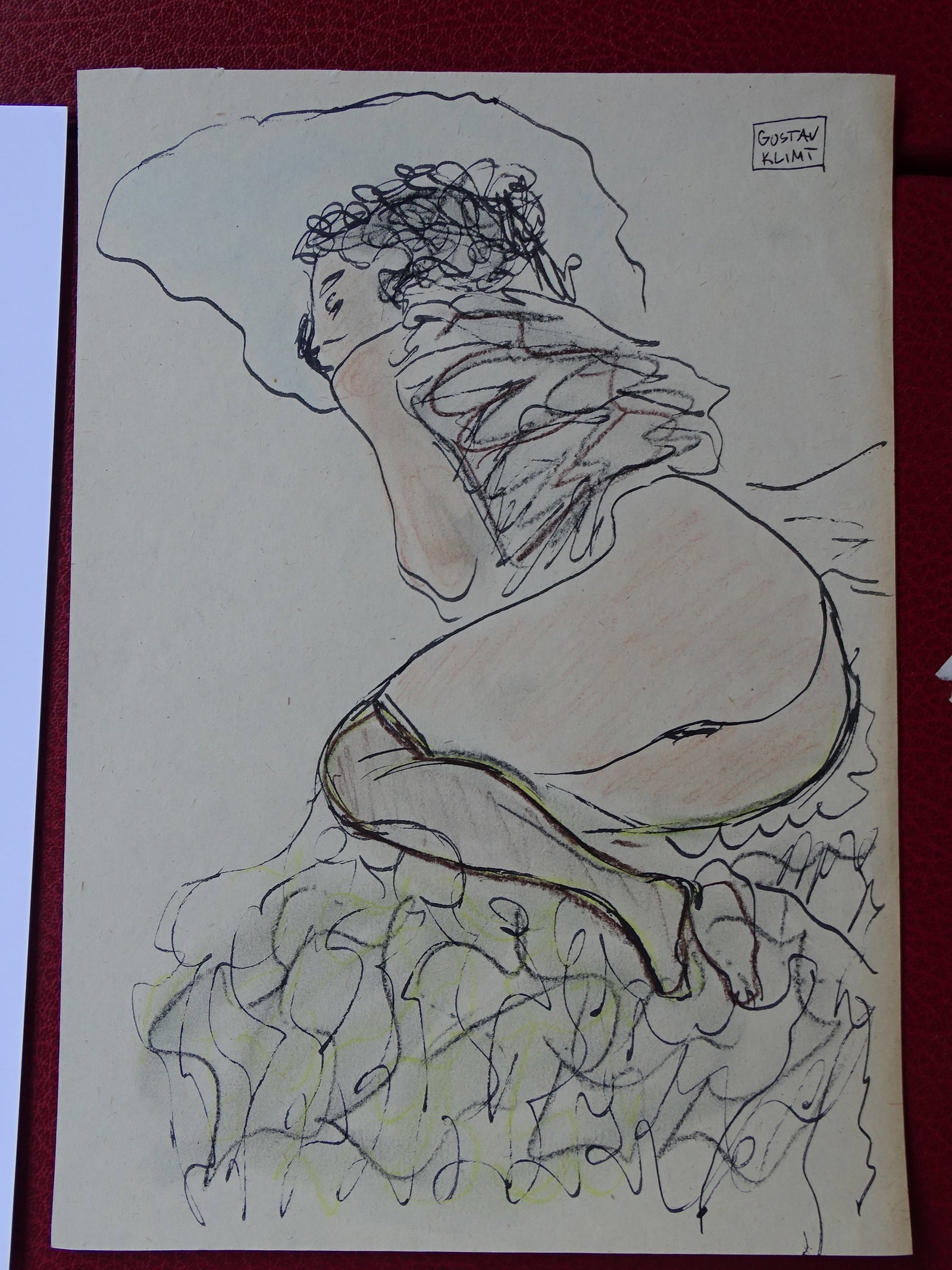 Gustav Klimt, hand signed, drawing (1 of 3)
