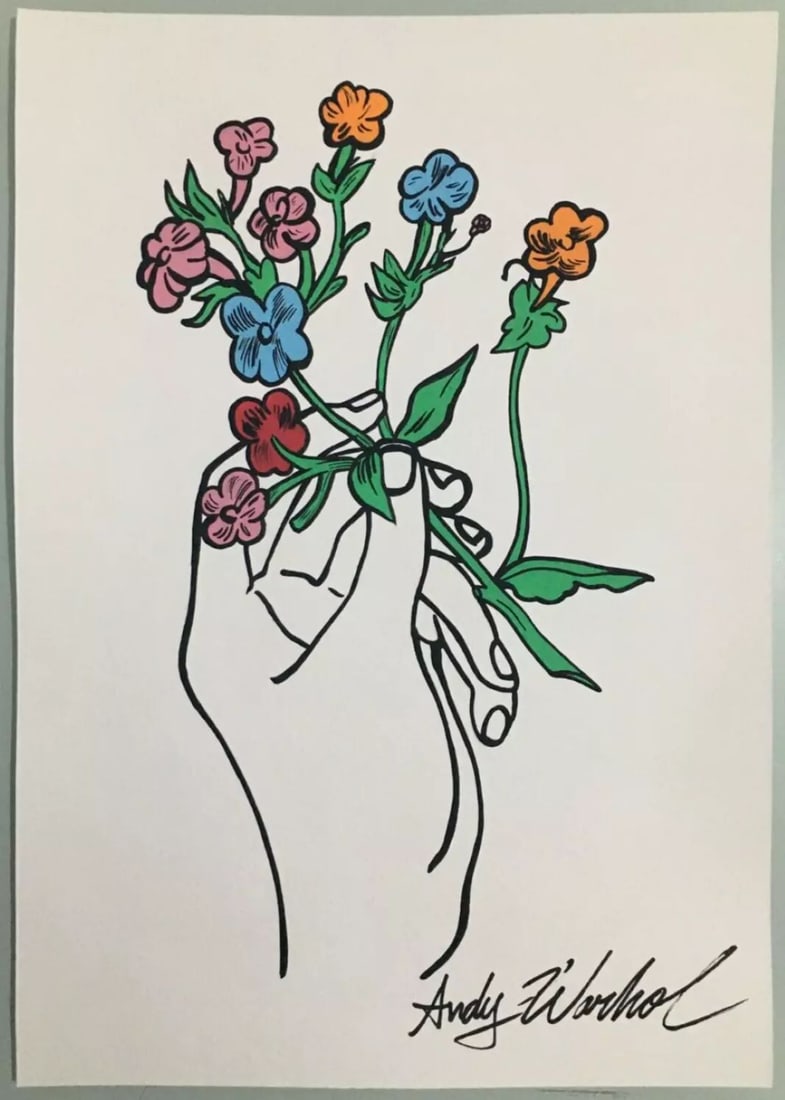 Andy Warhol  drawing hand signed, 29 x 21 cm (1 of 2)