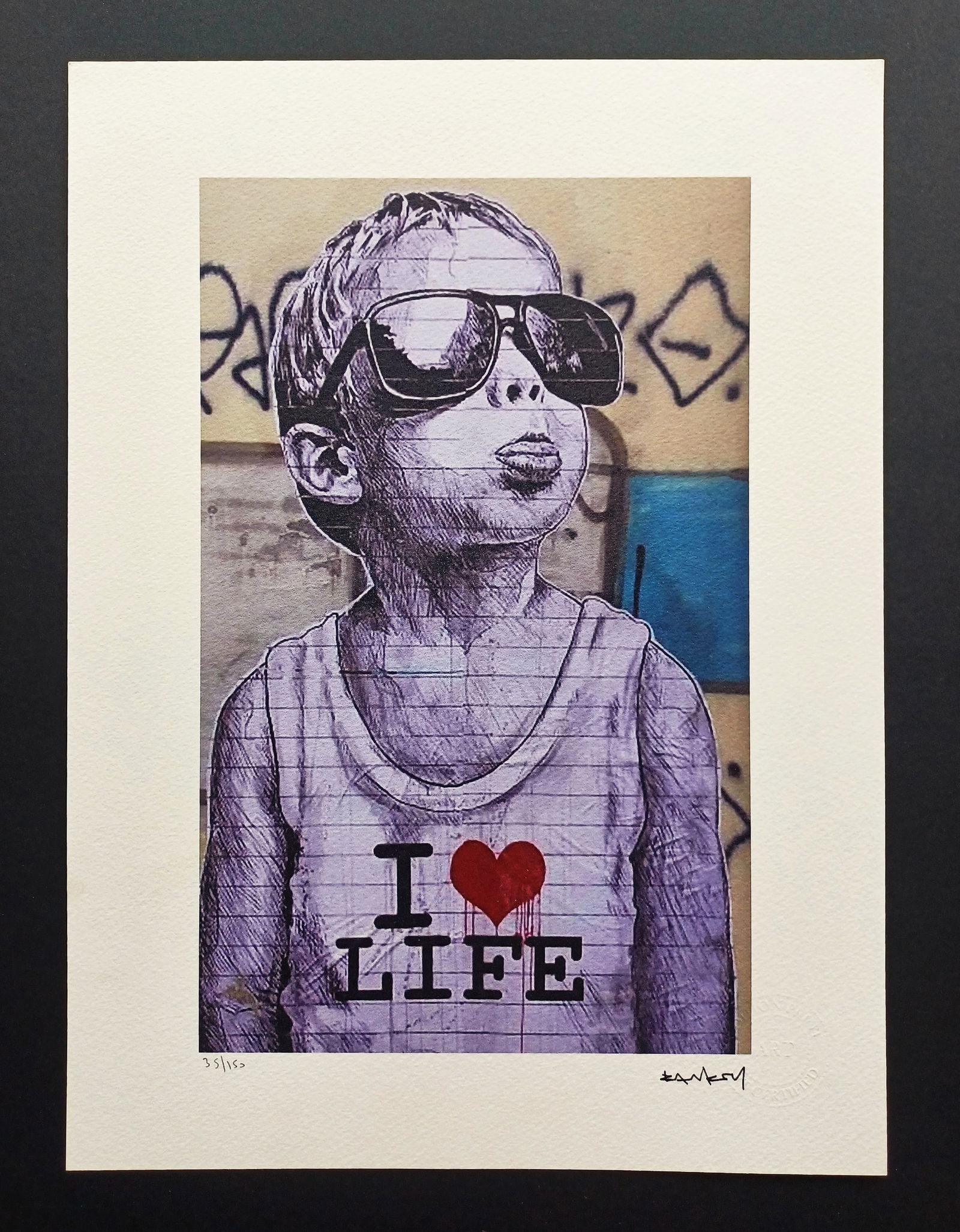 Banksy , Lithographie Signed , numbered COA (1 of 5)