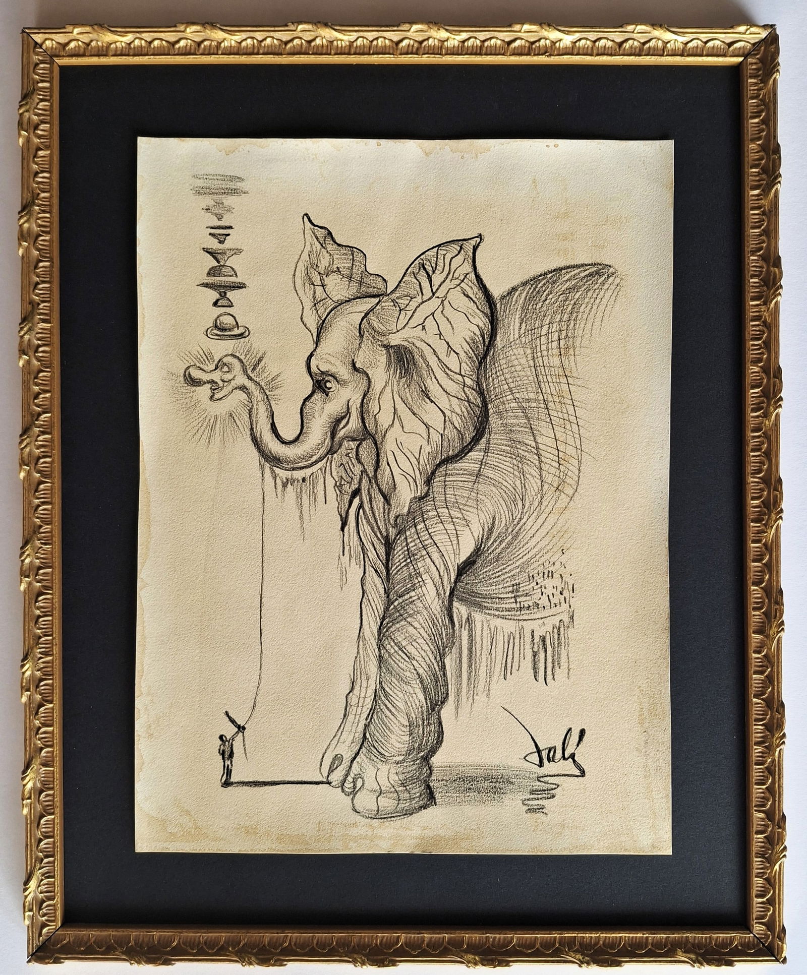 Salvador Dali drawing signed by hand (1 of 2)