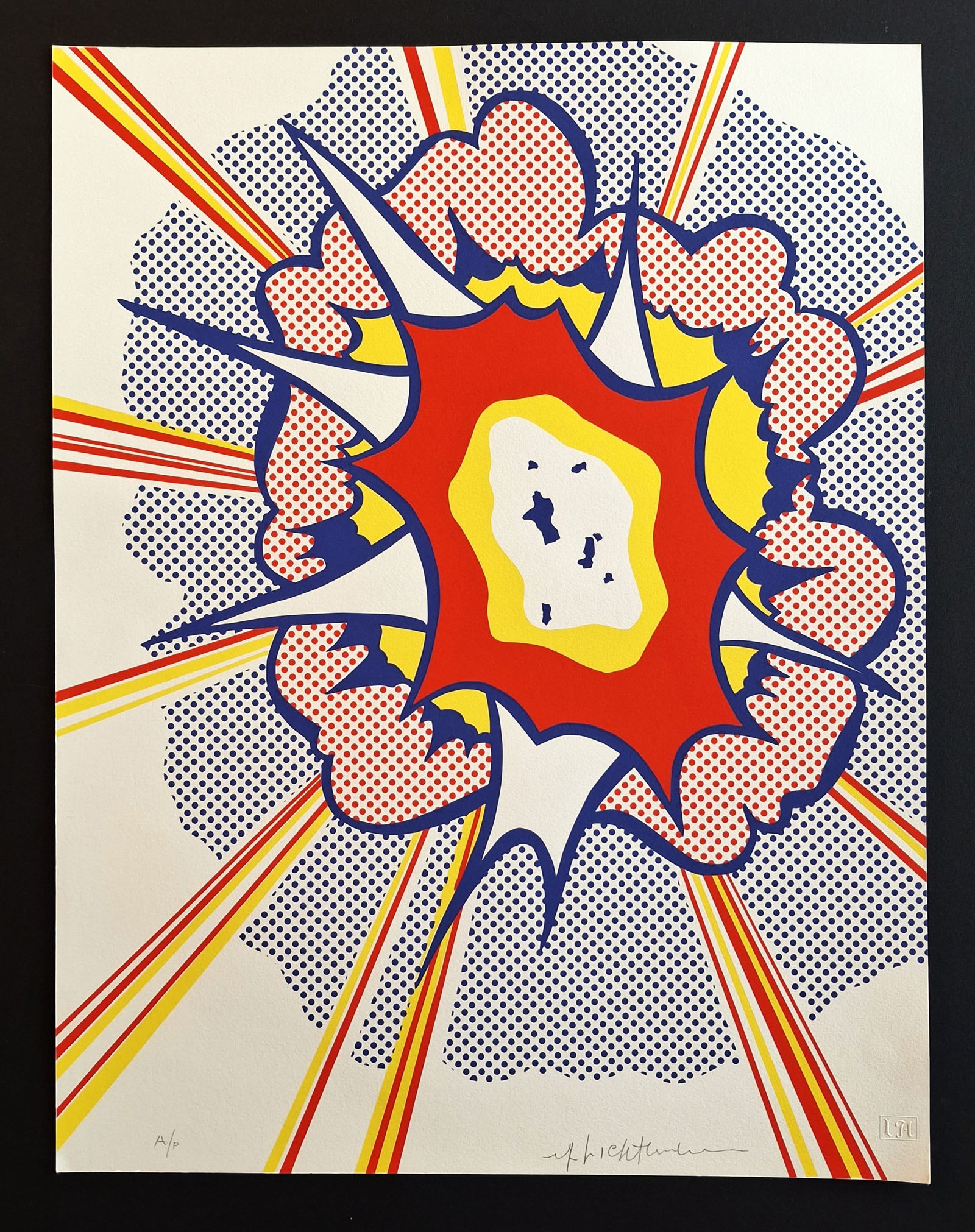 ROY LICHTENSTEIN. HAND-SIGNED 1967 EXPLOSION (1 of 5)