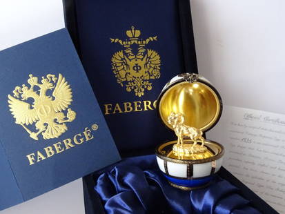 House of Faberge egg with Certificate of Authenticity: House of Faberge egg, COA included ca 7cm. Factionartprojects offers IN-HOUSE shipping. All property is to be packed, shipped or transported at the risk and expense of the purchaser. Invoices will be