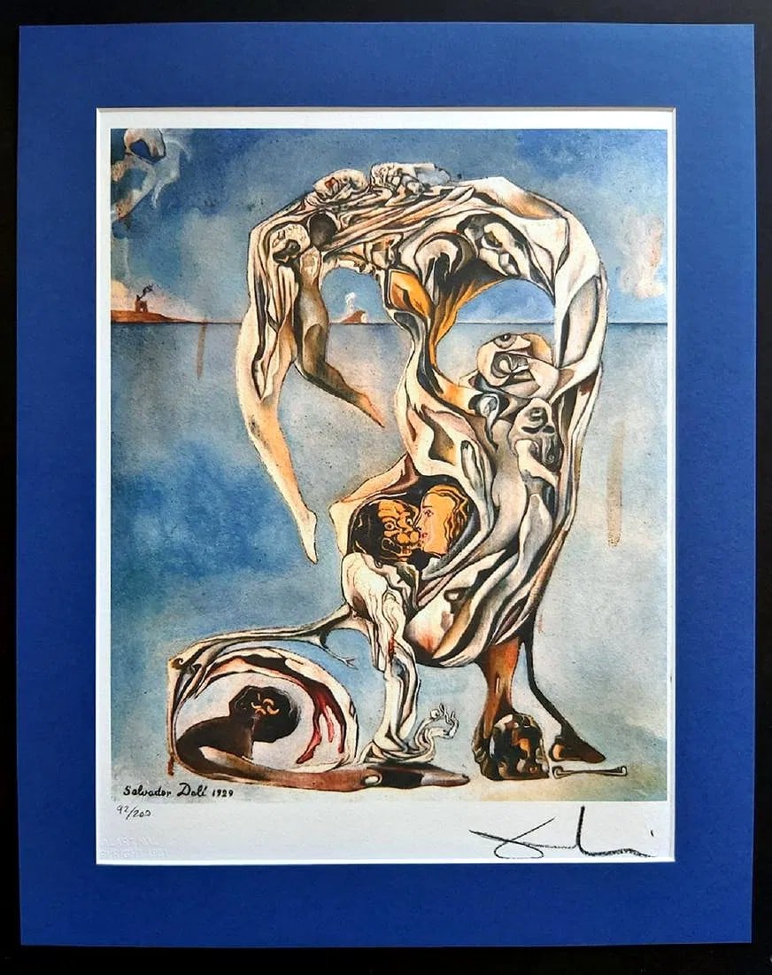 Salvador Dali , Lithograph 50x 40 cm Limited edition: Color lithography.Signed in the print in plate, numbered in pencil.Stamp on paper Dalart N.V - Copyright 1981 . Limited edition with the number 92/200.Size: 50 x 40 cm plate signed