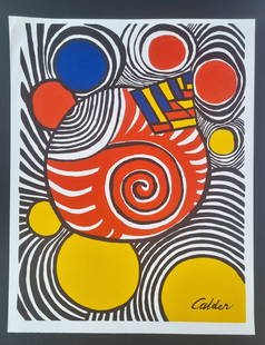 Alexander Calder- Composition: Alexandre Calder - Composition - ca. 1979. lithography on paper, 73 x 57 cm.The work is signed in the plate on the bottom right.