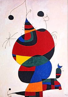 Joan Miro ,LITHOGRAPHIE SIGNED ,COA: Signature in the plate and numbered / 150 . Joan Miro , lithograph on Arches paper.Dry pad.Comes with edition certificate.Dimension cm. 38 x 28 cm.COA.