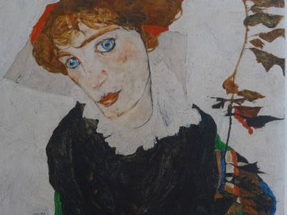 Egon Schiele: Egon Schiele 38x28cm, embossed seal.Very good condition