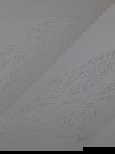 Henri Matisse: Henri Matisse, hand signed, attributed print, good condition, ca 36x26cm