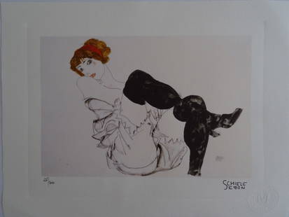 Egon Schiele: Egon Schiele 38x28cm, embossed seal.Very good condition