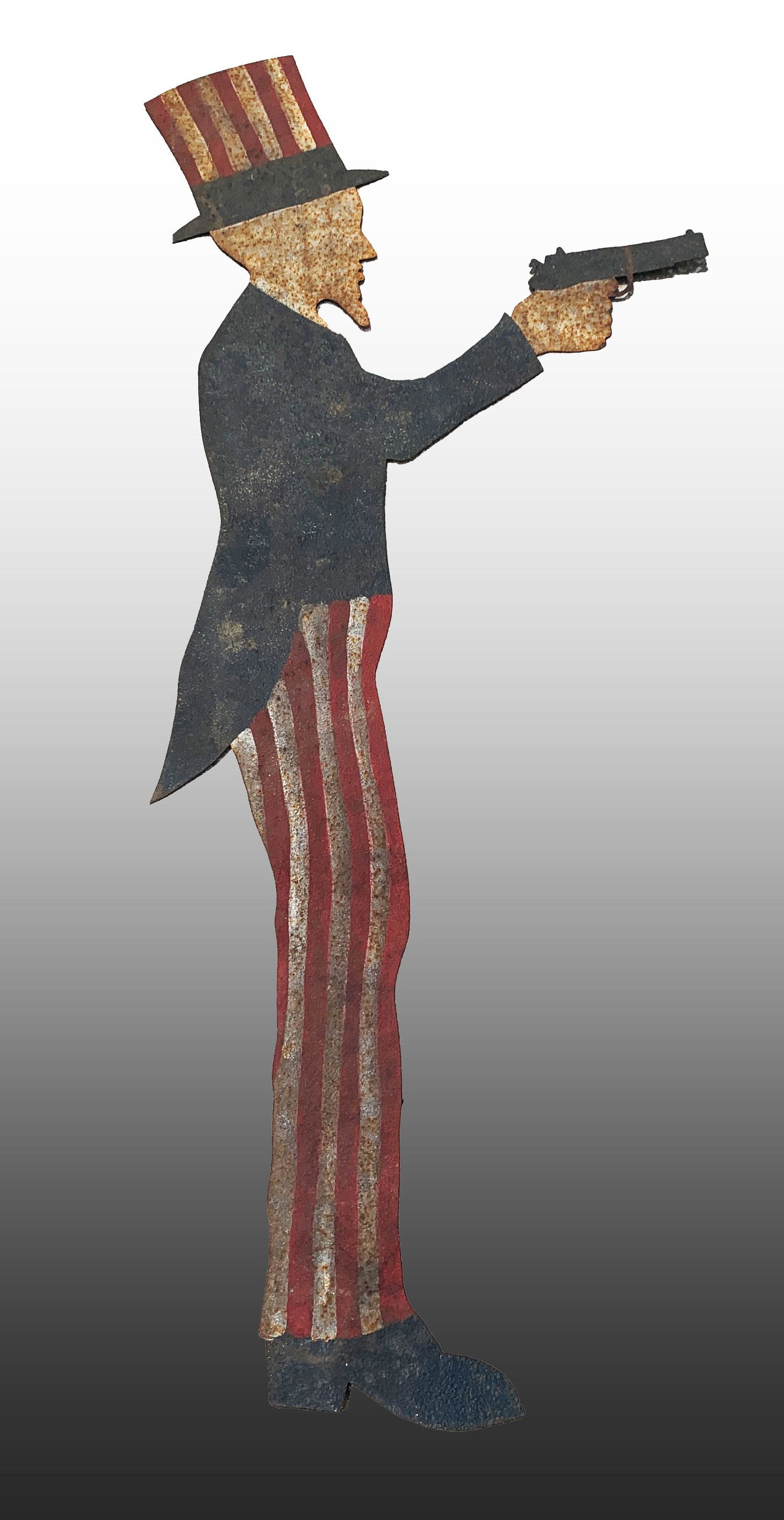 Vintage Metal Uncle Sam American Folk Art Figure (1 of 4)