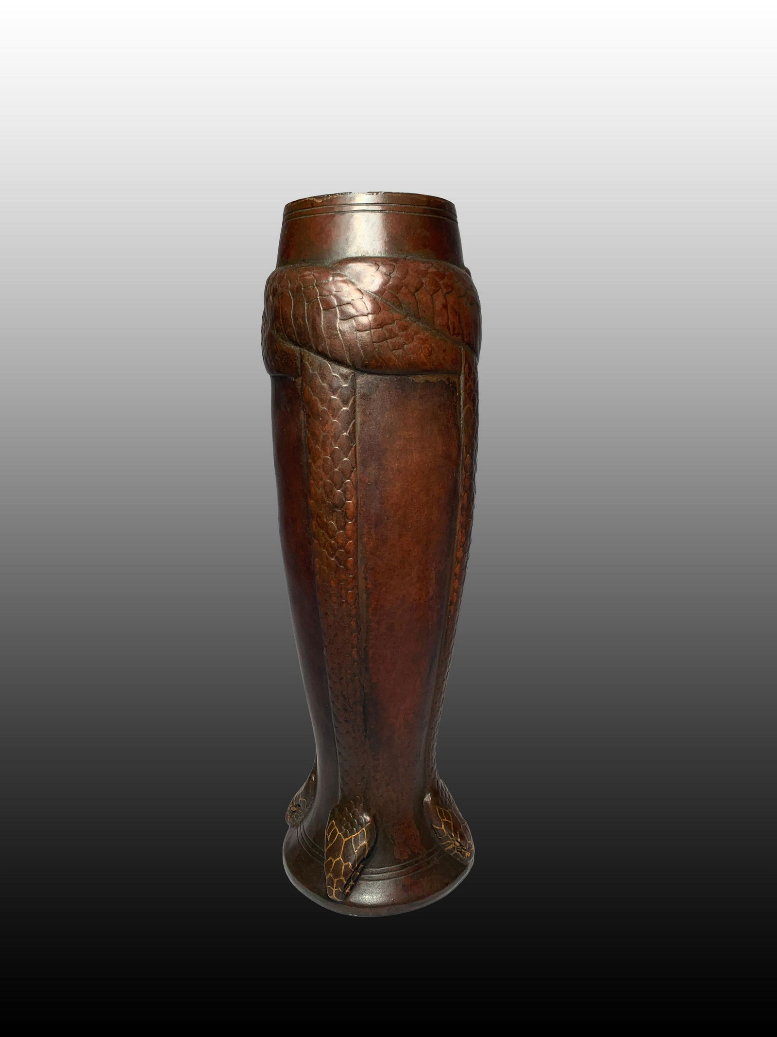 Rare Christofle Bronze Serpent Vase, 1939 (1 of 7)