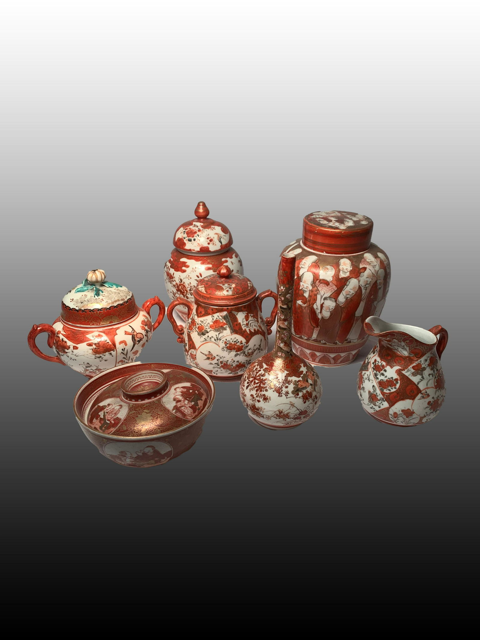 Group of Japanese Kutani Porcelain (1 of 10)