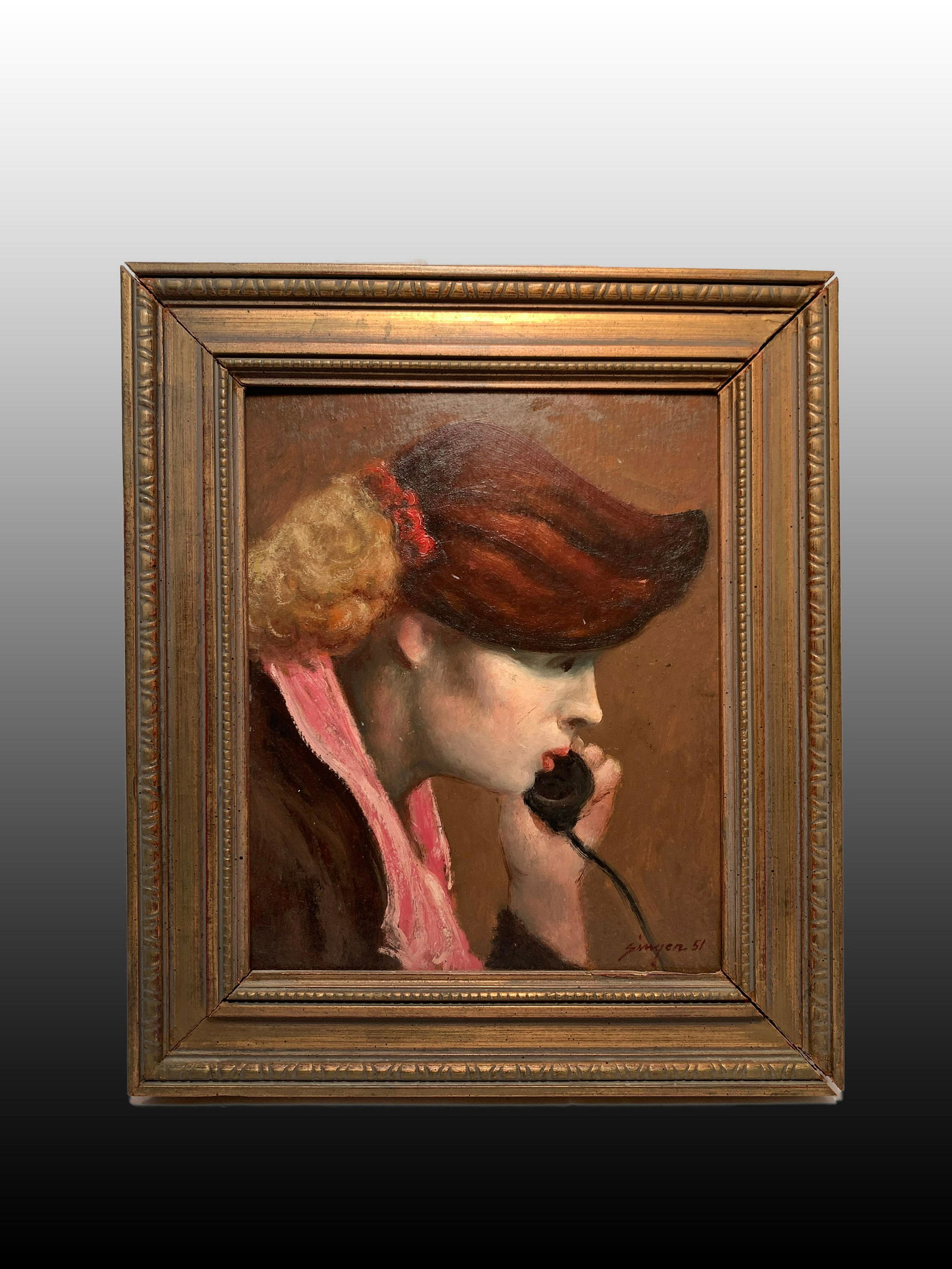 Clyde Singer, American (1908-1999) Oil on Board (1 of 4)