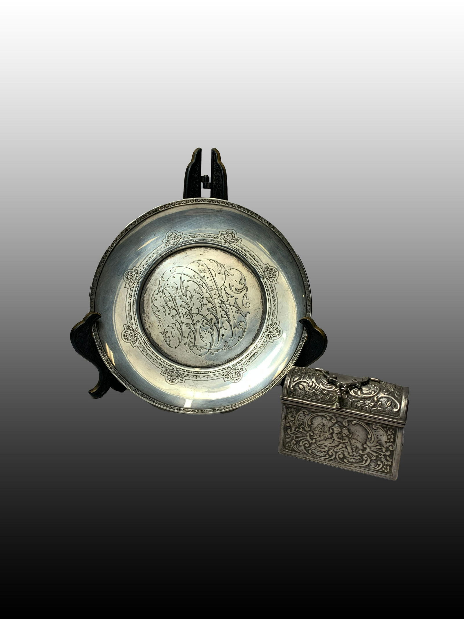 Tiffany Sterling Makers Plate & Small Box (1 of 7)