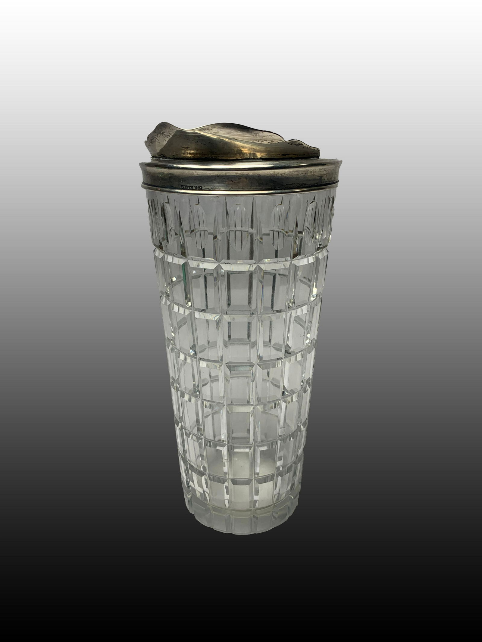 Hawkes Crystal Martini Pitcher with Sterling Rim (1 of 8)