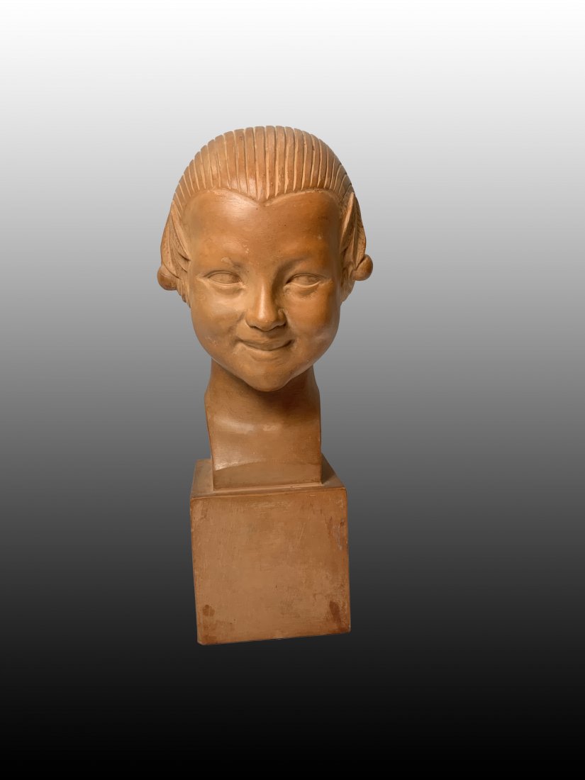 G. Herbemont, France (1883) French Art Deco Bust (1 of 7)