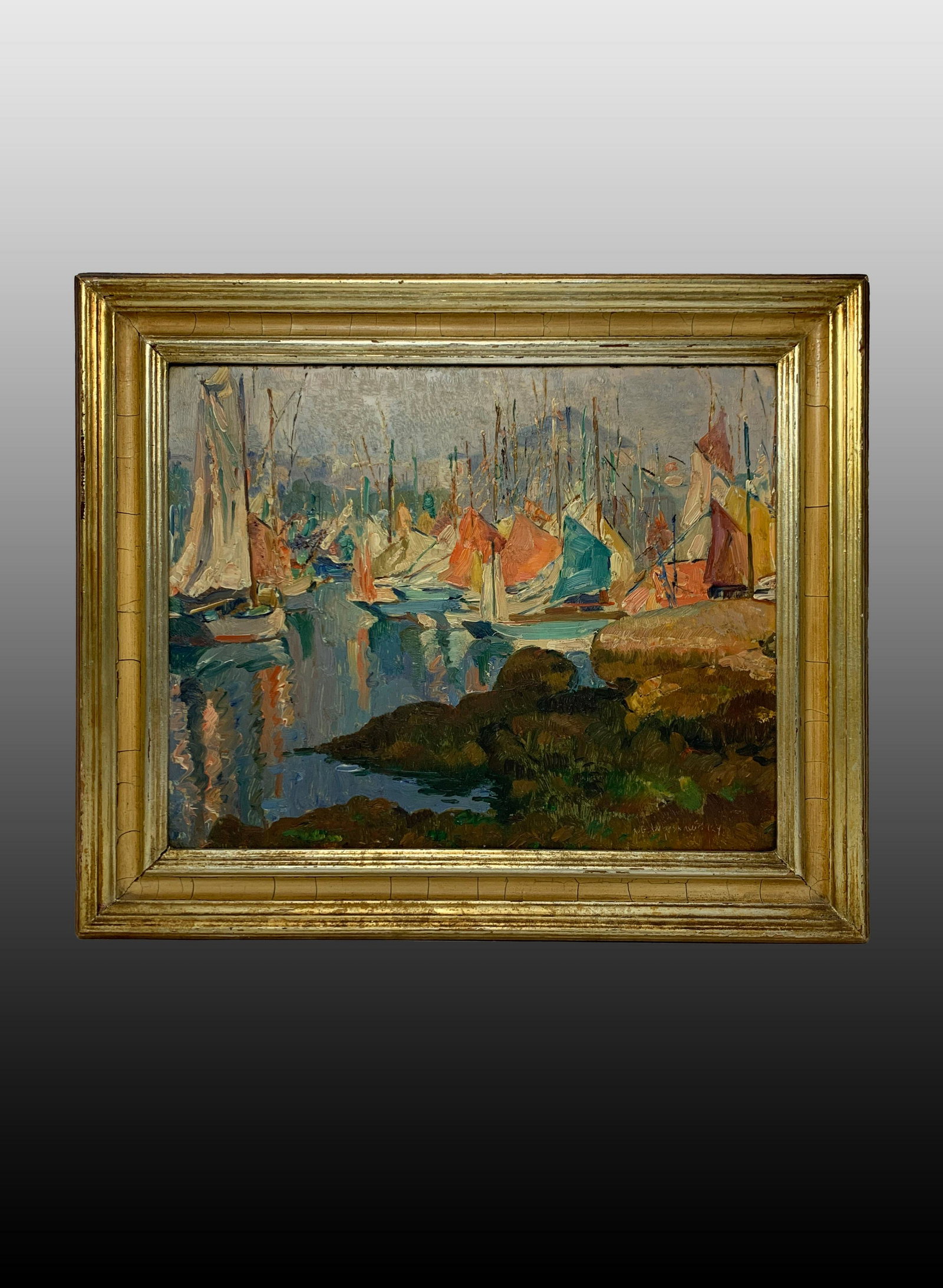 Abel Warshawsky, American (1883-1962) Oil on Canvas (1 of 6)