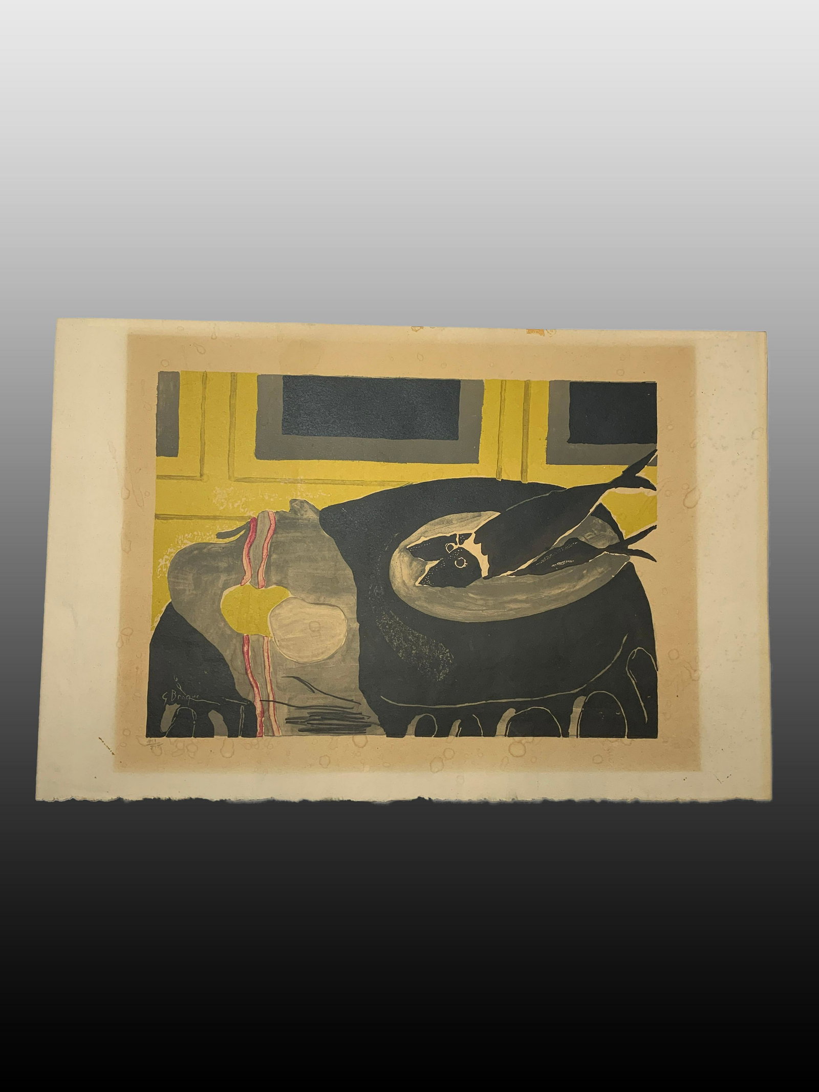 Georges Braque, France, 1882-1963): The piece is numbered 244 out of an edition of 375.It measures 13 1/4 x 20 inches.