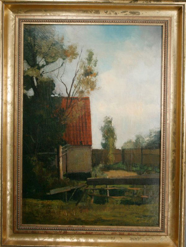 Karl Blechen, German: From the Old School Square Museum, an oil on canvas that is signed on the lower left, measuring 20" x 14" Disclaimer: Any piece of art deaccessed from the Old School Square Museum will be noted as abo