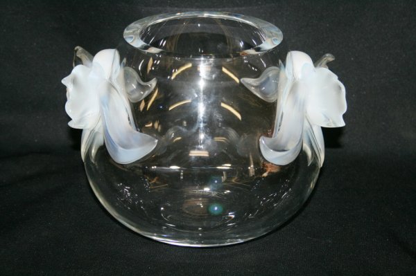 Lalique, France Crystal Orchid Vase