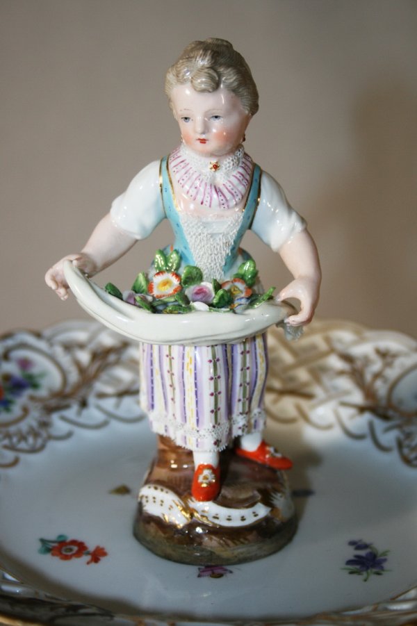 19thc Meissen Two-Tier Figural Compote - 2