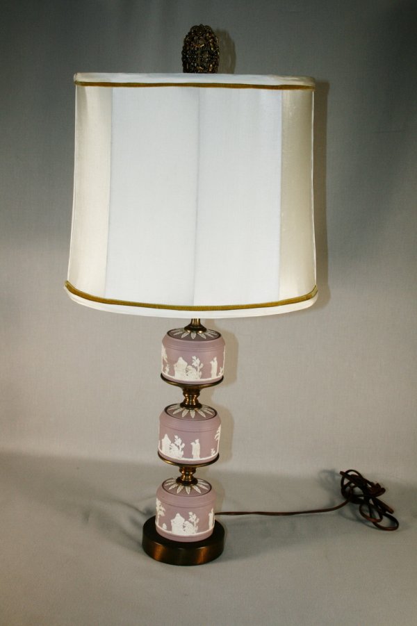 Lavender Jasperware Wedgwood Lamp