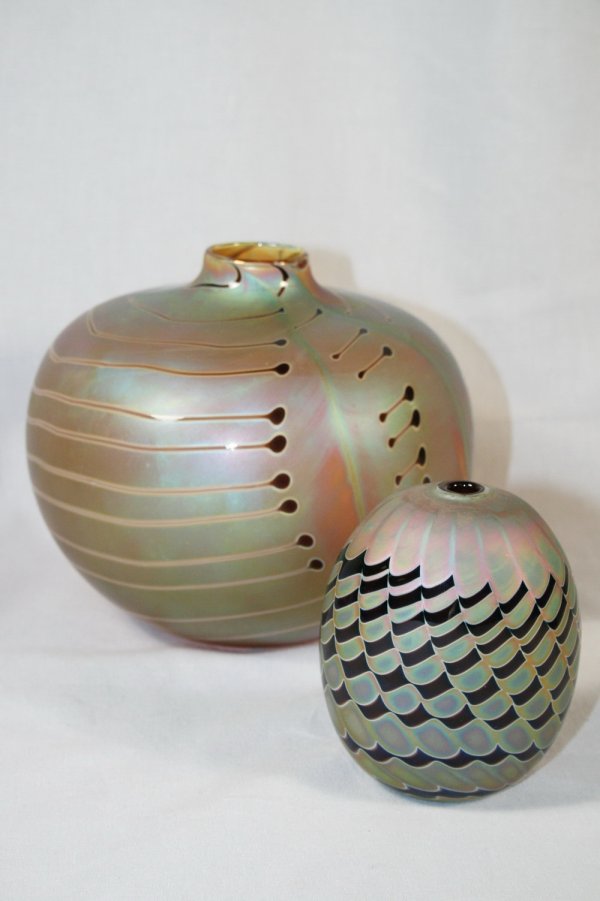 289 Two Zweifel Art Glass Vases